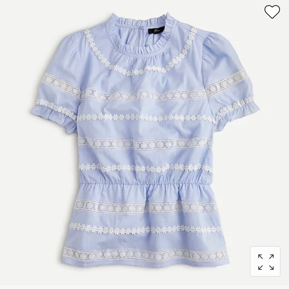 J Crew flower chain blouse